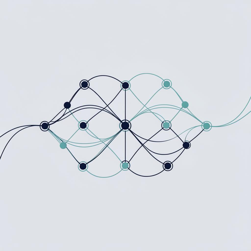 Abstract visual representing secure, connected data